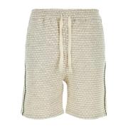 To-farvet Tweed Bermuda Shorts