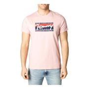 Herre Pink Print T-shirt