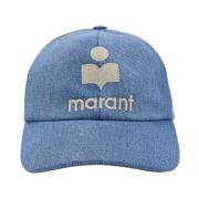 Blå Hat med Broderet Logo og Justerbar Rem