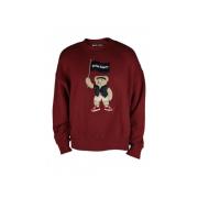 Rød Sweater med Bjørnemotiv