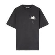 T-shirt med trykt palmetræ