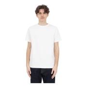 Hvid Seersucker T-shirt til Mænd