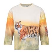 Tiger Print Ivory Bomuldssweatshirt