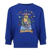 Blå Dinosaur UFO Sweatshirt
