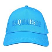 Lysblå Hat med Præget Logo
