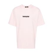Pink Logo Print T-shirts og Polos