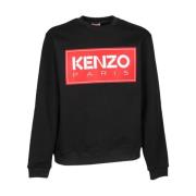 Klassisk Sort Sweatshirt med Kenzo Paris Logo