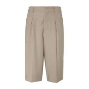 Taupe Brown Knielange Shorts