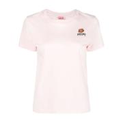 Pink Logo Broderet Bomuld T-Shirt