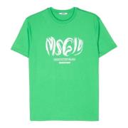 Grøn Logo Print Børne T-shirt