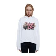 Hvid Doll Grafisk Sweatshirt