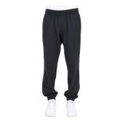 Sorte French Terry Sweatpants med Broderet Trifolium