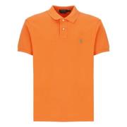 Orange Polo Shirt med Ikonisk Pony Broderi