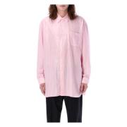 Skøn Pink Skjorte med Perlemorsknapper