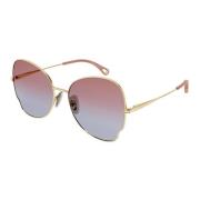 Gold/Red Shaded Sunglasses
