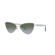 Sølv/Grøn Solbriller