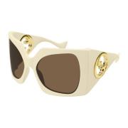 White/Brown Sunglasses