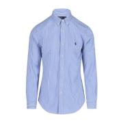 Blå Stribet Polo Skjorte til Mænd