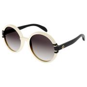 Solbriller i hvid sort/brun gråtonet