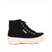 Canvas High-Top Lug Sole Sneakers