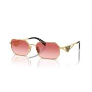 Gold/Pink Red Shaded Sunglasses