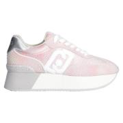 Pink Flade Sneakers med Strass