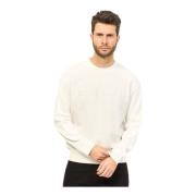 Hvid Fransk Crewneck Sweater