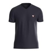 Herre V-Hals Logo Print T-Shirt