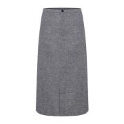 Part Two Esilapw Sk Nederdele 30308560 Dark Blue Chambray