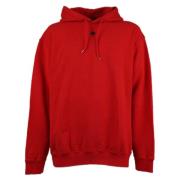 Rød Hættetrøje Sweatshirt