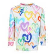 Multifarvet Hjerte Sweatshirt