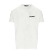 Cool Fit Hvid Logo Print T-Shirt