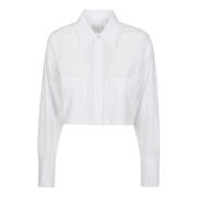 Skinnende Hvid Pergusa Skjorte