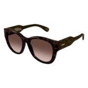 Brown/Burgundy Shaded Sunglasses