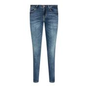 Strækbare Skinny Jeans i Bomuld - Medium Denim