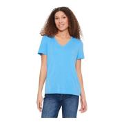 Adeliasz V-N T-Shirt Top i Azure Blue