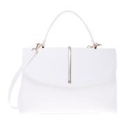 Handbag in white calfskin