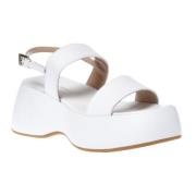 Sandal in white calfskin