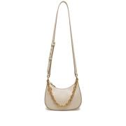 Elfenbenshvid Kalveskind Crossbody Taske