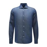 Premium Denim Skjorte Sean Mørkeblå