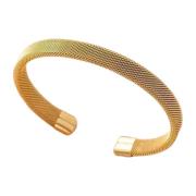Passion Waterproof Mesh Cuff Bracelet 18K Gold Plating