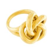 Courage Waterproof Chunky Twisted Statement Ring 18K Gold Plating