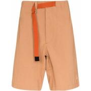 Orange Casual Bermuda Shorts