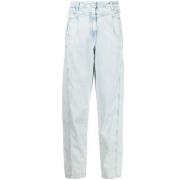 Hvid Straight Jeans Casual Stil