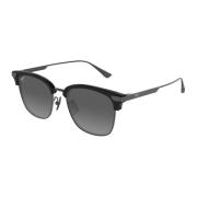 Kalaunu AF GS629-02 Shiny Black w/Dark Silver Sunglasses