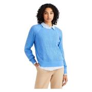 Blå Spell Kabelstrik Sweater