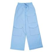 Cargo bukser med lommer i himmelblå