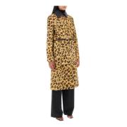 Leopard Motif Ponyskin Coat