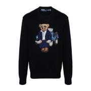 Blå Chevron Sweater