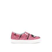 Pink Slip-On Sneakers